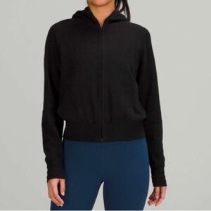 lululemon Cotton-Cashmere Knit Hoodie Black Size 4 NWT